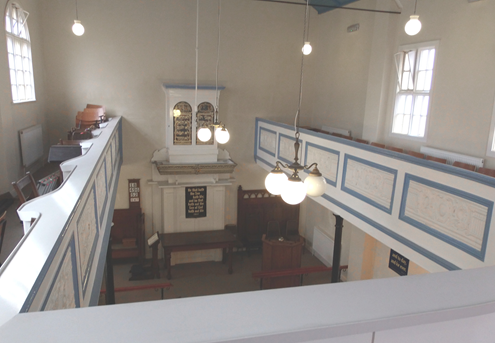The interior of the former Wolverhampton Synagogue in 2019.