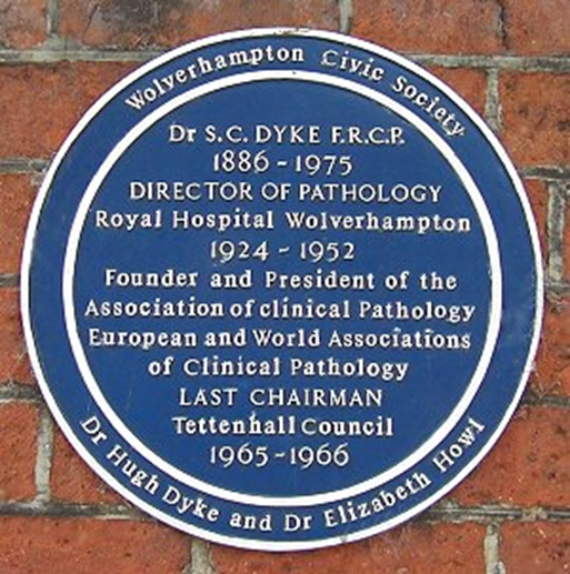 A commemorative blue plaque for Dr Sidney Clarke Dyke